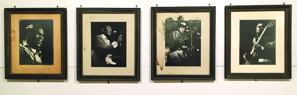 BEHIND THE BAR AT RICHARDS: Those who were regulars at Richards will remember these portraits of some of the Blues greats who performed at the club. From left, Howlin’ Wolf, B.B. King, Bo Diddley, and Freddie King. All photos taken onstage at Richards by Jack Gardner.